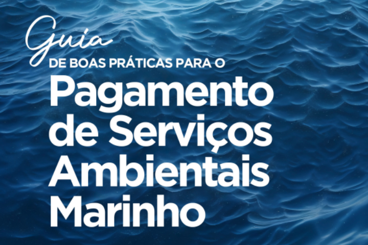 Imagem mostra capa do Guia de Boas Práticas para o Pagamento de Serviços Ambientais Marinho