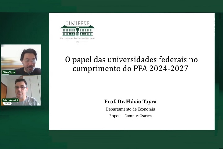 Transmissão do seminário sobre o papel das universidades federais no cumprimento do Plano Plurianual