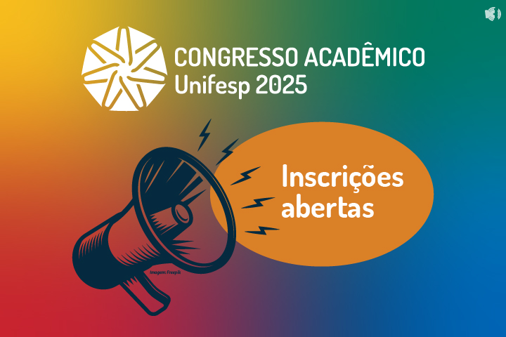 Banner de divulgação da abertura das inscrições para o Congresso Acadêmico Unifesp 2025